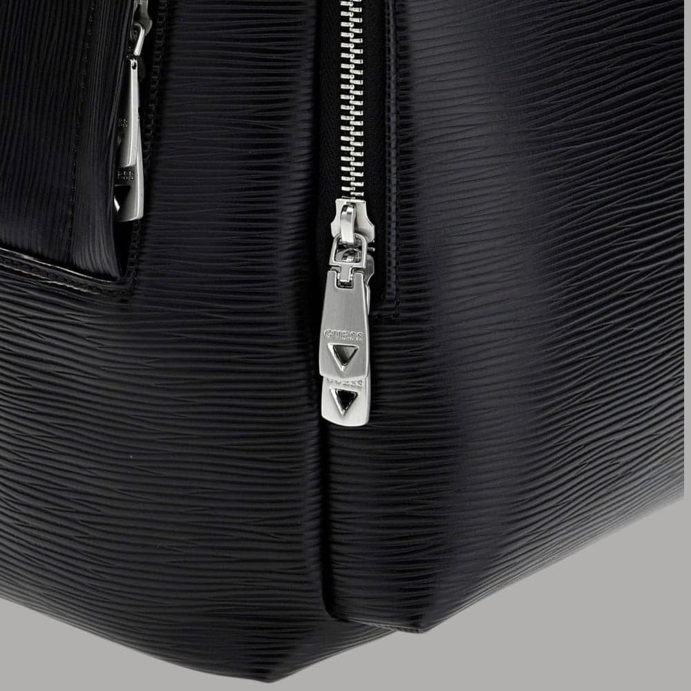 Guess Zaino Uomo Milano in Similpelle con Charm e Logo Triangolo Nero - 7