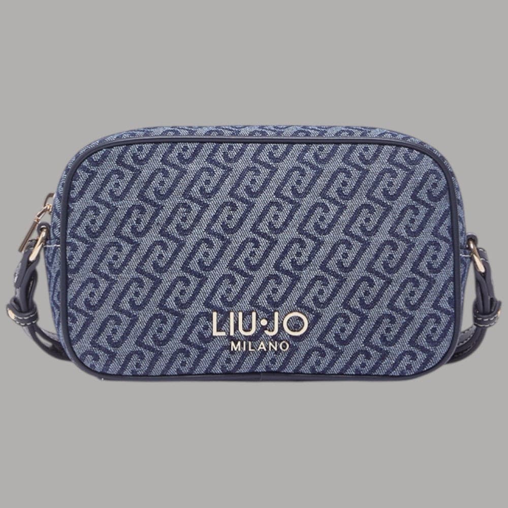 Liu Jo Borsa Tracolla Denim Jacquard con Logo Lettering - 8