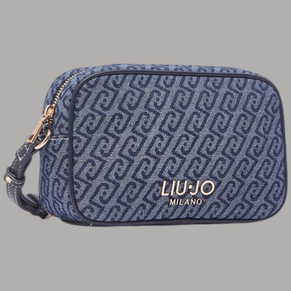 Liu Jo Borsa Tracolla Denim Jacquard con Logo Lettering - 3