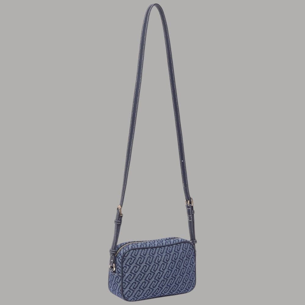 Liu Jo Borsa Tracolla Denim Jacquard con Logo Lettering - 7