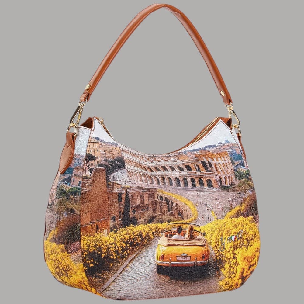 YNot borsa hobo ecopelle stampa città doppia portabilità YES629S6 - 2