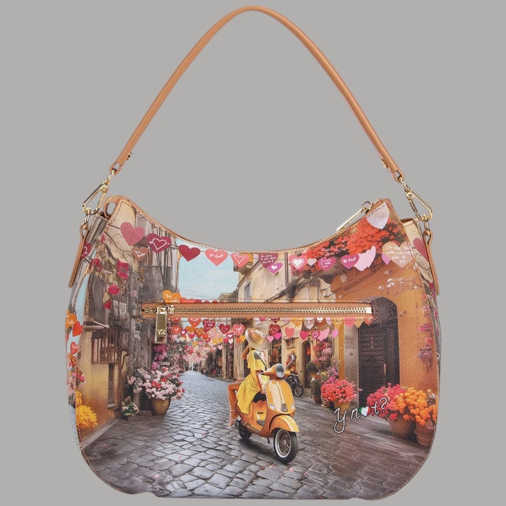 YNot borsa hobo ecopelle stampa città doppia portabilità YES629S6 - 12