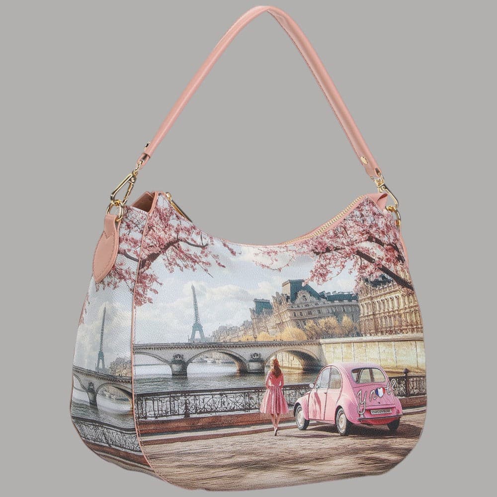 YNot borsa hobo ecopelle stampa città doppia portabilità YES629S6 - 5