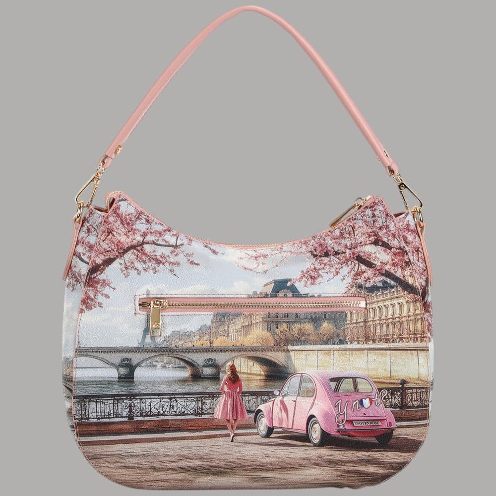 YNot borsa hobo ecopelle stampa città doppia portabilità YES629S6 - 6