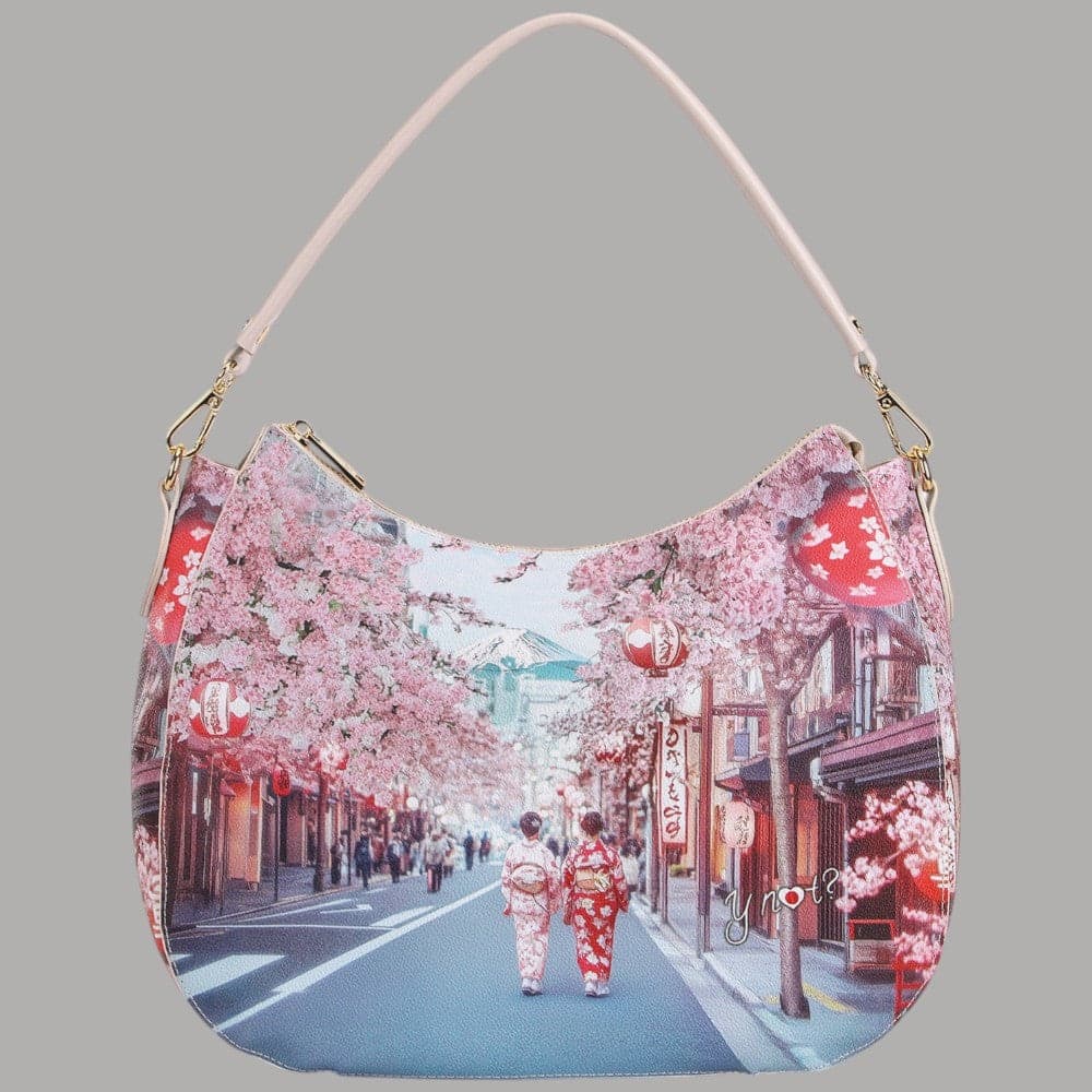 YNot borsa hobo ecopelle stampa città doppia portabilità YES629S6 - 7