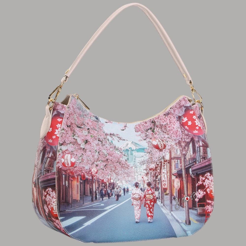 YNot borsa hobo ecopelle stampa città doppia portabilità YES629S6 - 8