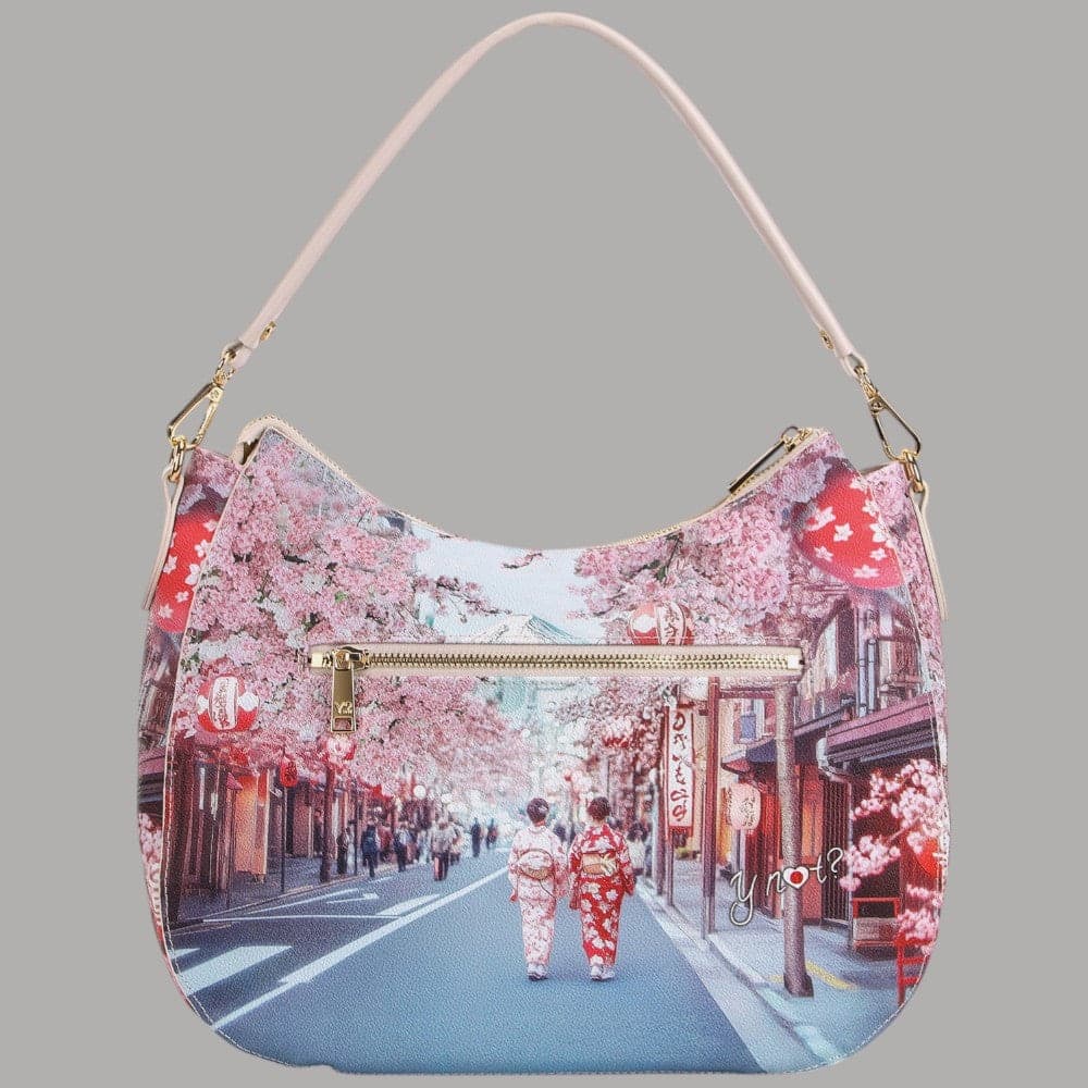 YNot borsa hobo ecopelle stampa città doppia portabilità YES629S6 - 9