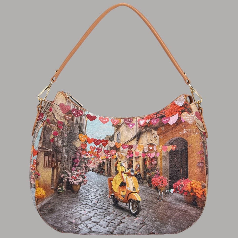 YNot borsa hobo ecopelle stampa città doppia portabilità YES629S6 - 10