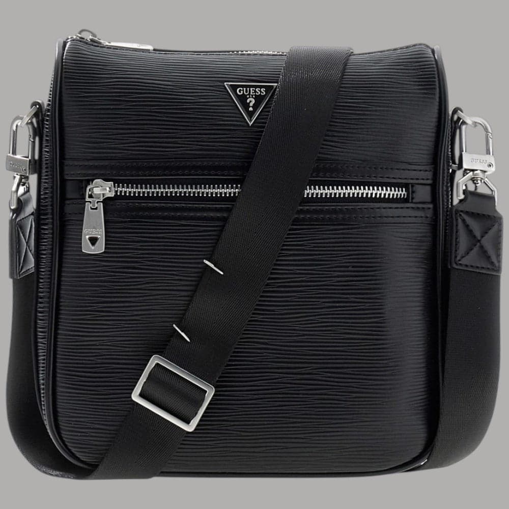 Guess Tracolla Uomo Milano Borsello Similpelle Zip Design Elegante - 4