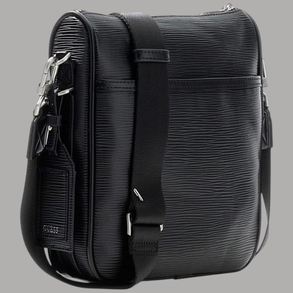 Guess Tracolla Uomo Milano Borsello Similpelle Zip Design Elegante - 2