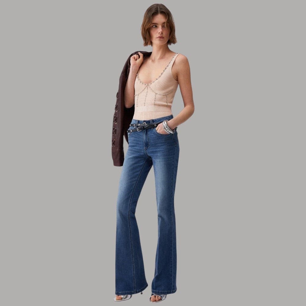 Liu Jo Jeans Bootcut Vita Alta Stonewash Eleganti - 3