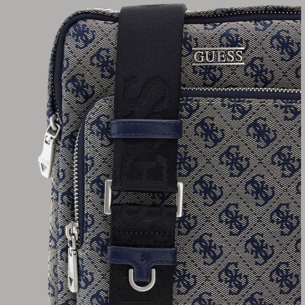 Guess Borsello da Uomo Boston 4G Logo Tracolla Regolabile Tessuto Resistente - 4