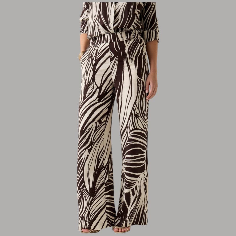 Pantaloni Guess in Viscosa Wid Leg Stampati Relax Fit - 6