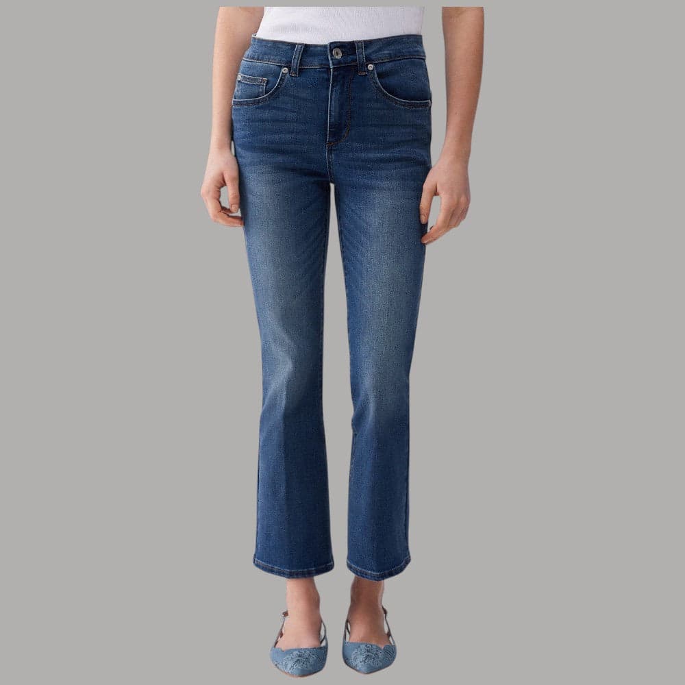 Liu Jo Jeans Flare Cropped Vita Alta, Comfort & Stile Stonewash - 7