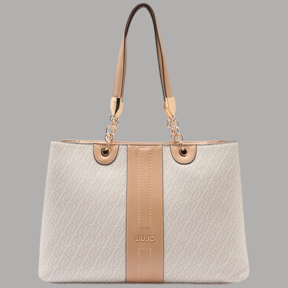 Liu Jo Borsa Shopping Media con Logo Monogram e Tracolla Removibile - 16
