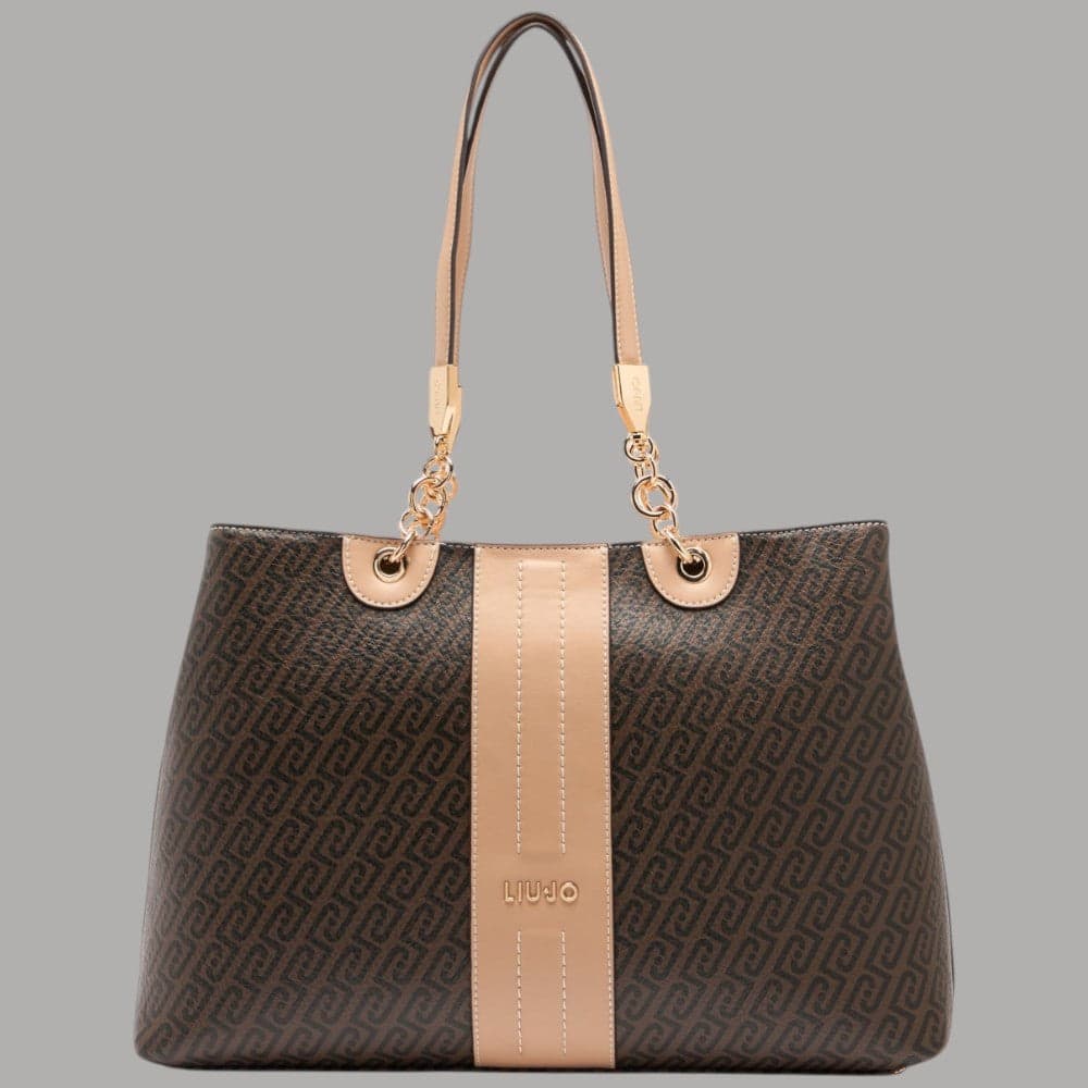 Liu Jo Borsa Shopping Media con Logo Monogram e Tracolla Removibile - 15