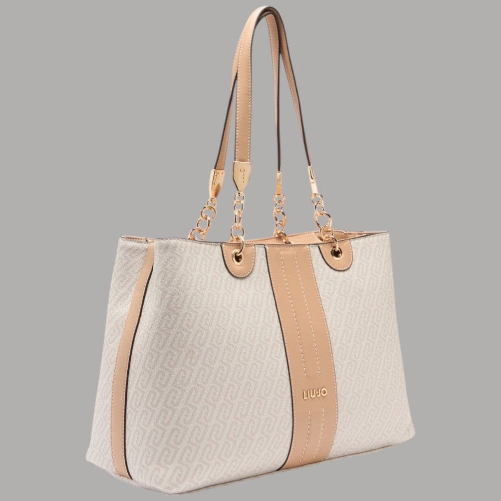Liu Jo Borsa Shopping Media con Logo Monogram e Tracolla Removibile - 2
