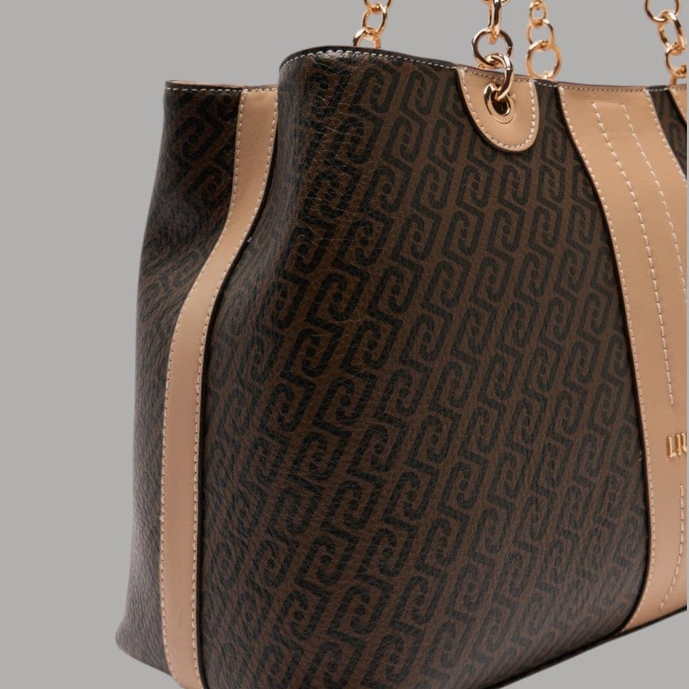 Liu Jo Borsa Shopping Media con Logo Monogram e Tracolla Removibile - 11