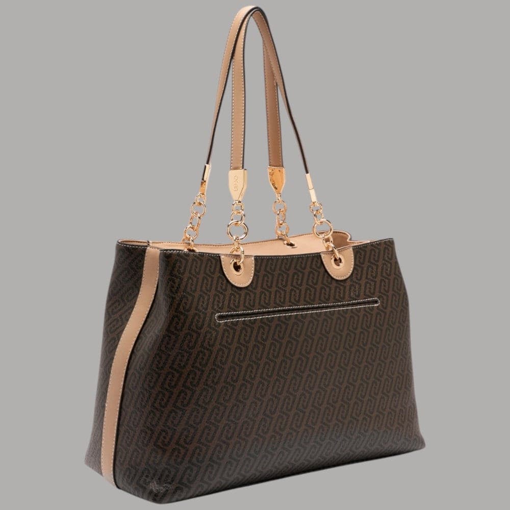 Liu Jo Borsa Shopping Media con Logo Monogram e Tracolla Removibile - 14