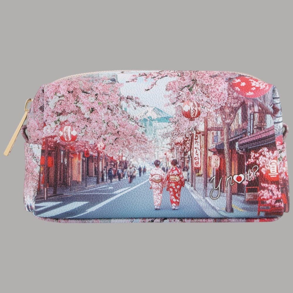 YNot Beauty Case Ecopelle Zip Elegante Stampa Città Compatto Resistenti - 3
