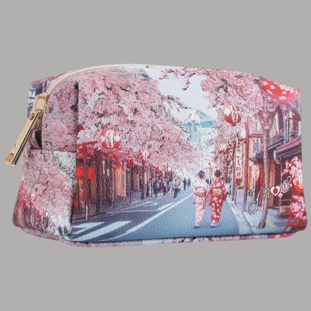 YNot Beauty Case Ecopelle Zip Elegante Stampa Città Compatto Resistenti - 4