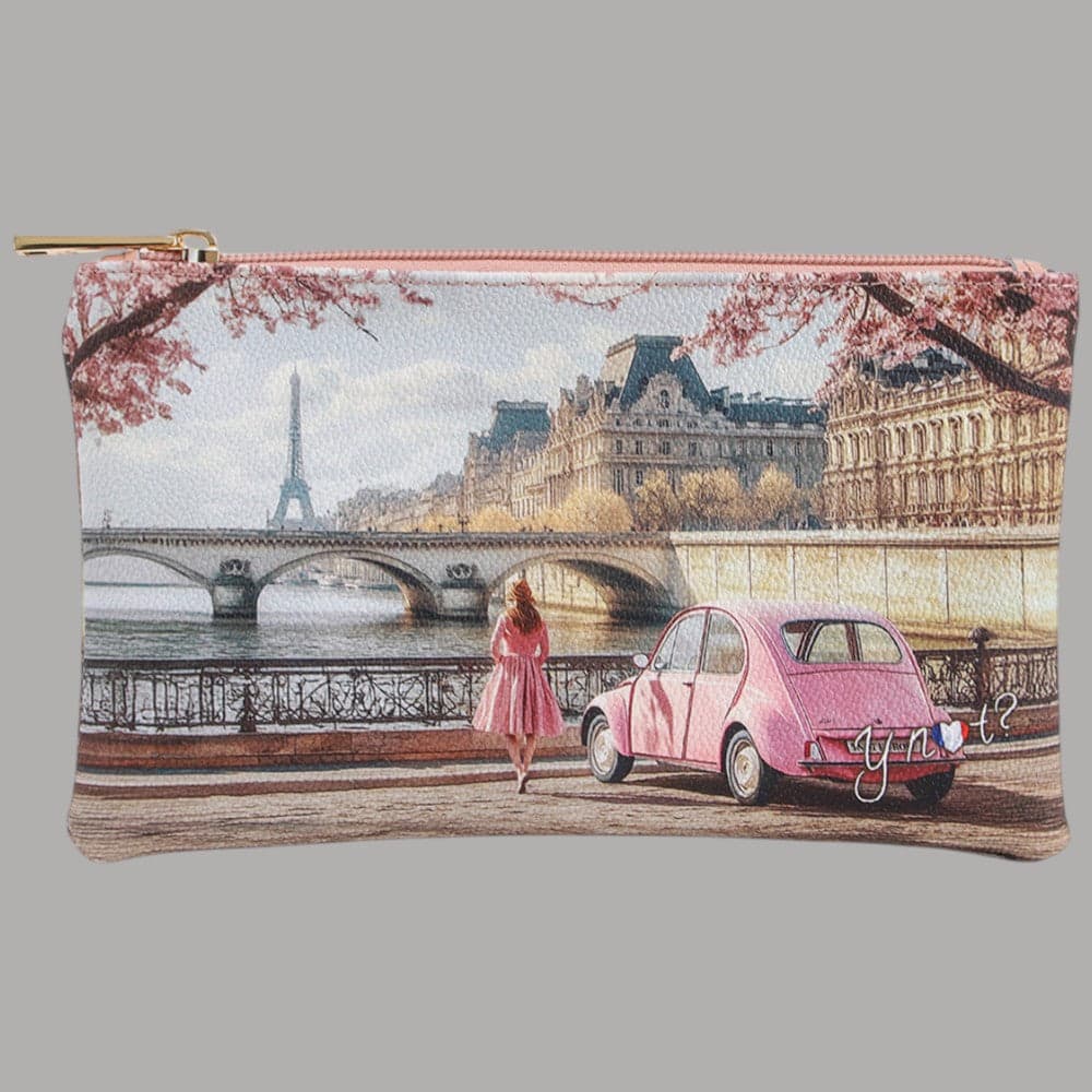 YNot Pochette Pocket Media Stampa Città Ecopelle Pelle PVC Zip Elegante - 5