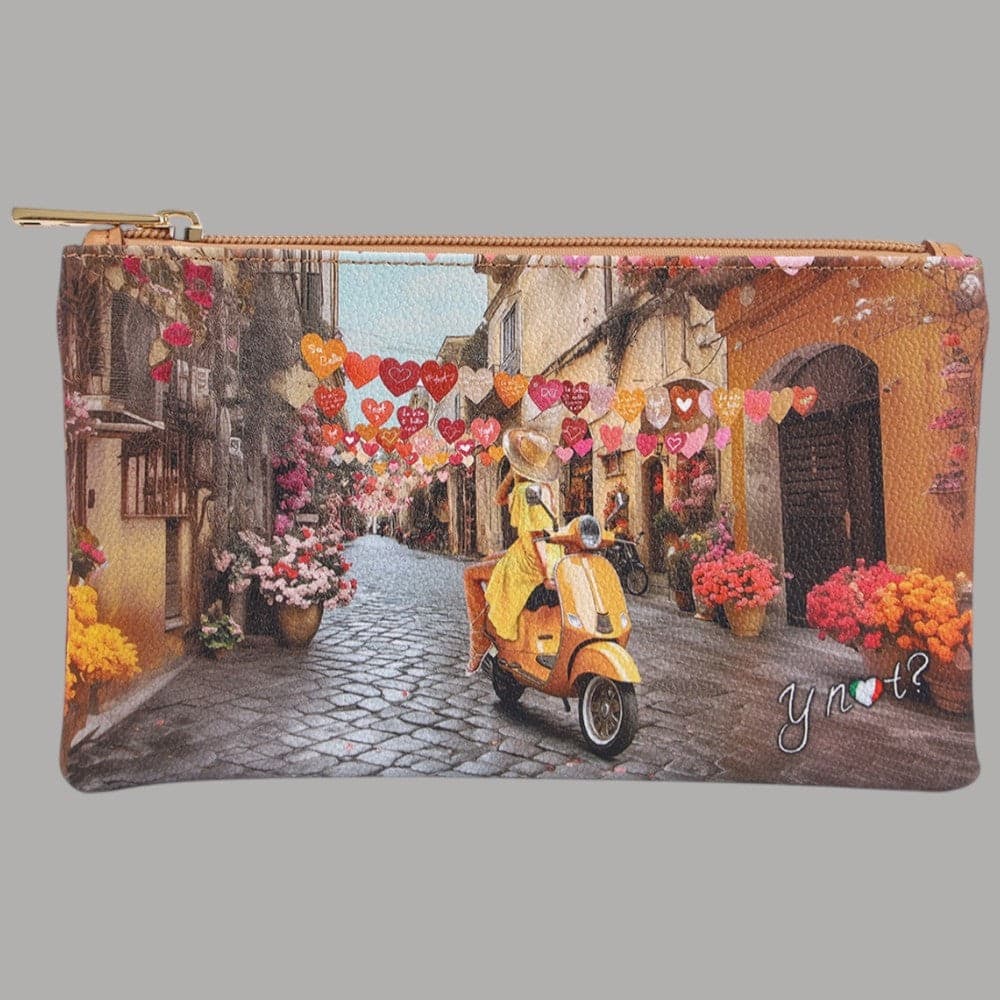 YNot Pochette Pocket Media Stampa Città Ecopelle Pelle PVC Zip Elegante - 7