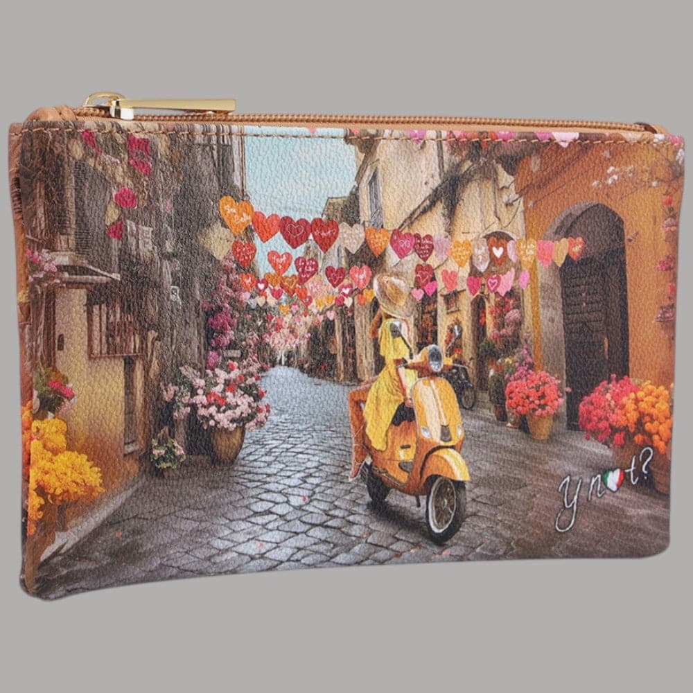 YNot Pochette Pocket Media Stampa Città Ecopelle Pelle PVC Zip Elegante - 8