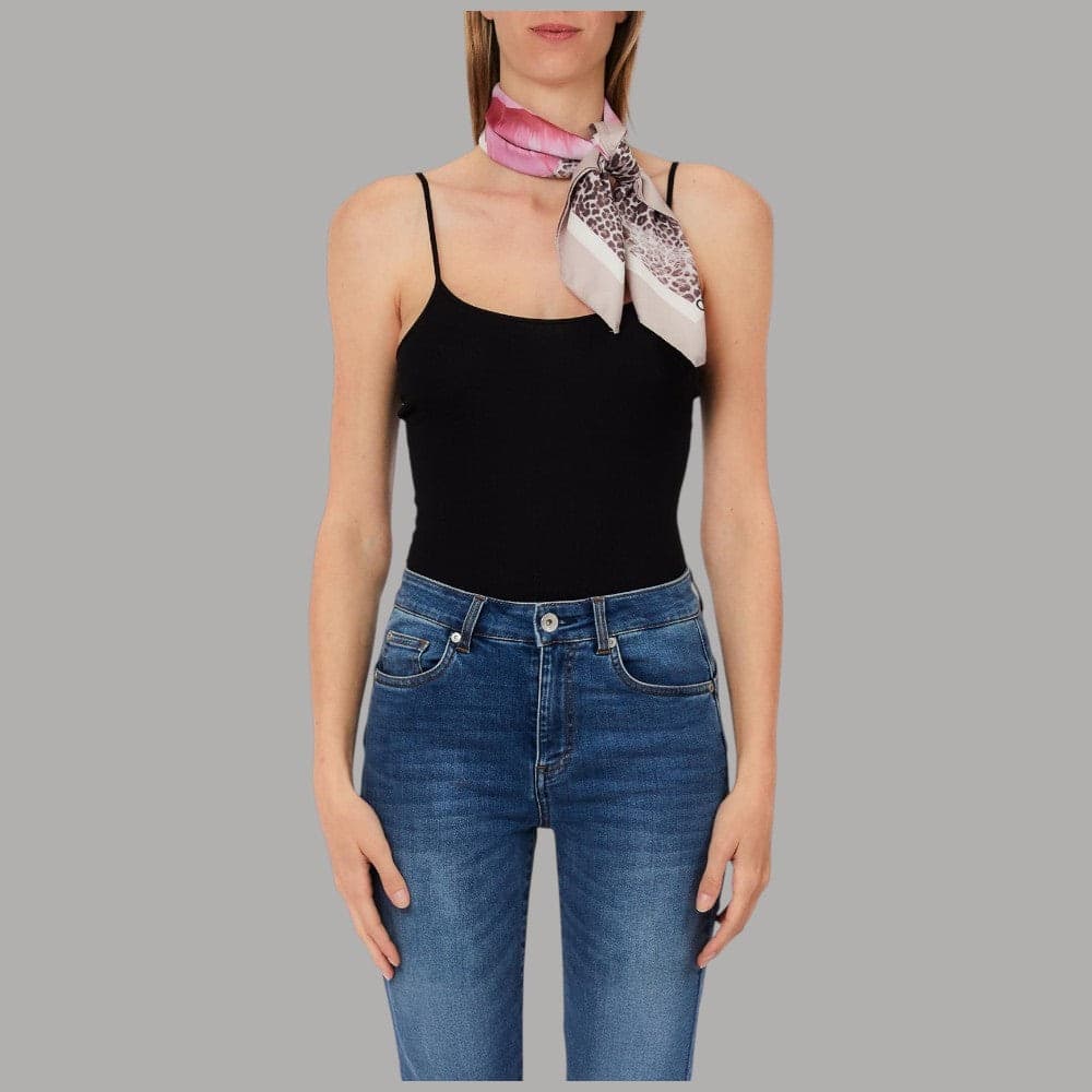 Foulard Liu Jo Donna 70x70 Stampa Fiore con Box Elegante
