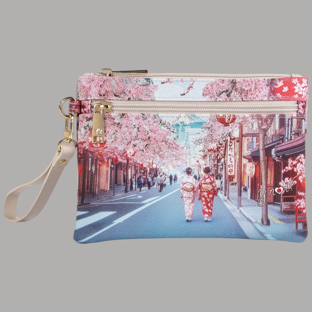 YNot Pochette Media Yesbag con Polsiera in Ecopelle e Zip Città - 11