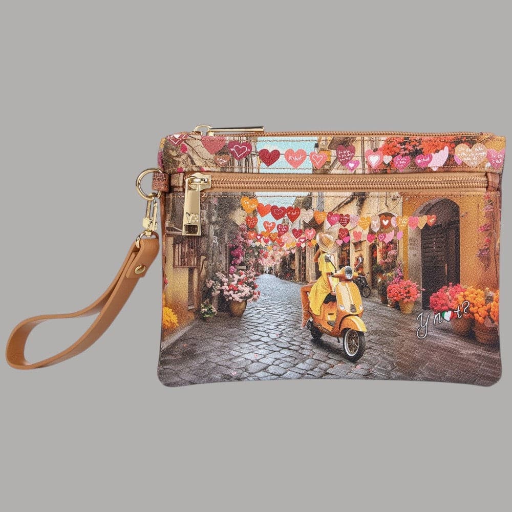 YNot Pochette Media Yesbag con Polsiera in Ecopelle e Zip Città - 7