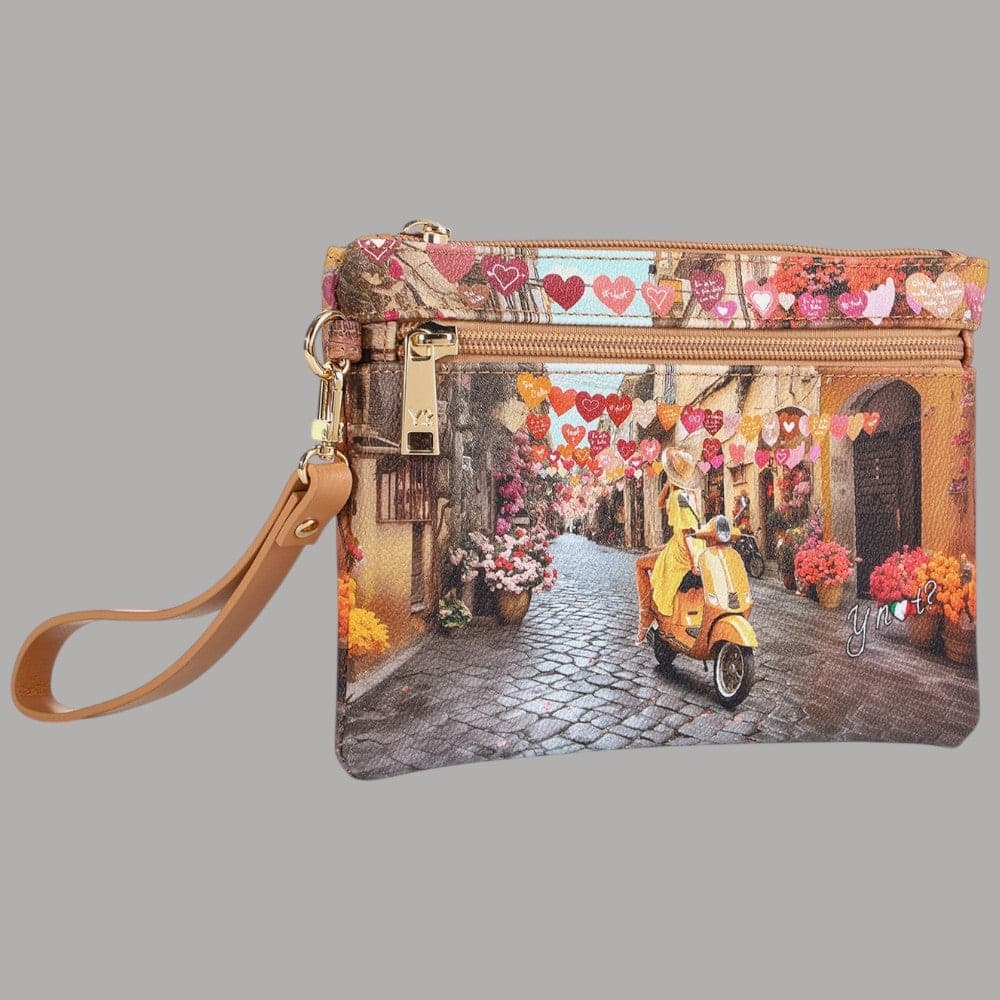 YNot Pochette Media Yesbag con Polsiera in Ecopelle e Zip Città - 8