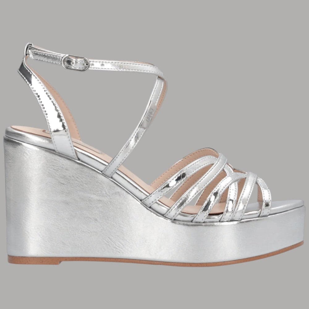 Sandali Liu Jo Argento con Zeppa KANDY, Eleganza e Comfort - 6