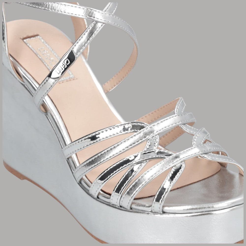 Sandali Liu Jo Argento con Zeppa KANDY, Eleganza e Comfort - 5