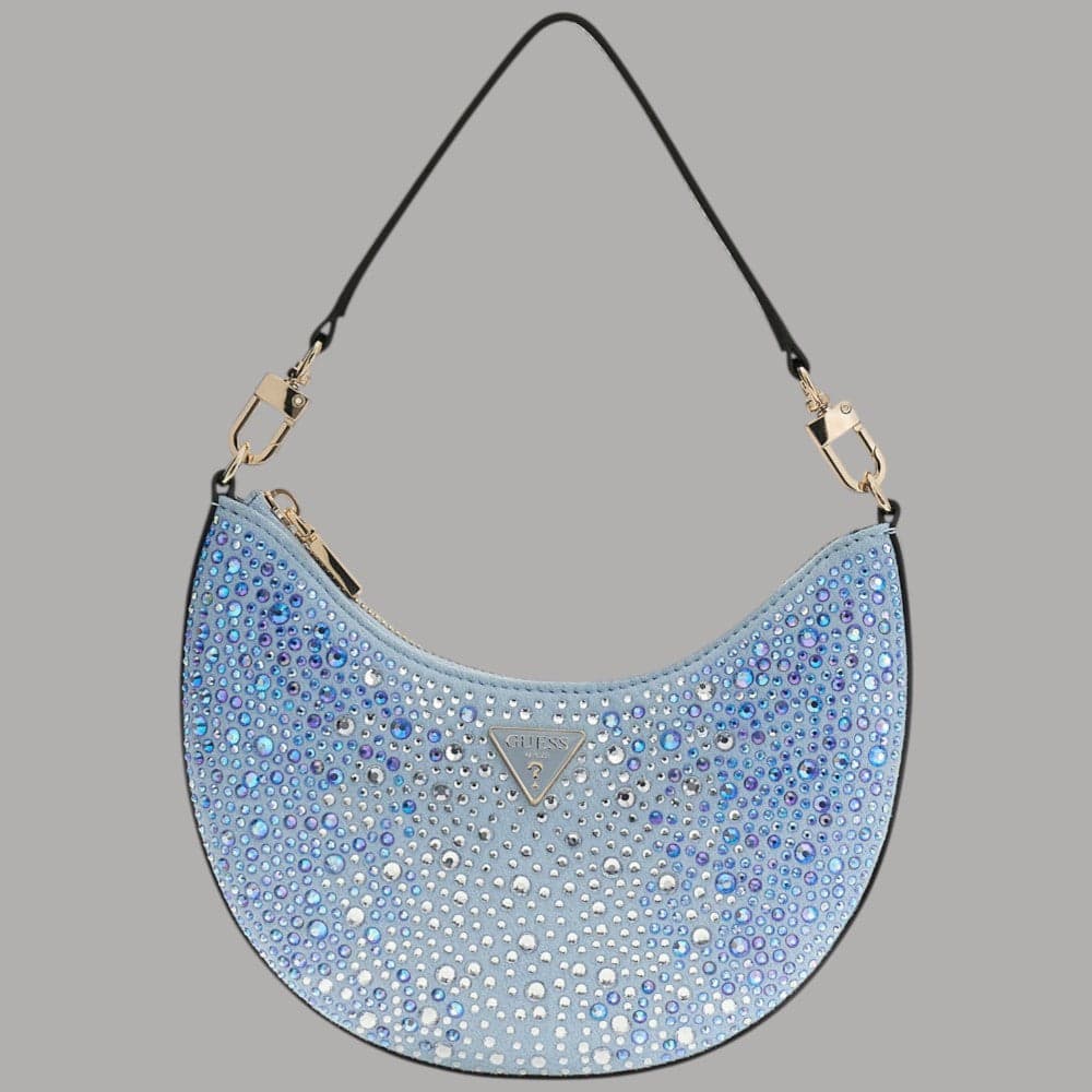 Guess Borsa Hobo Tasmin con Strass e Finiture Dorate Elegante - 21