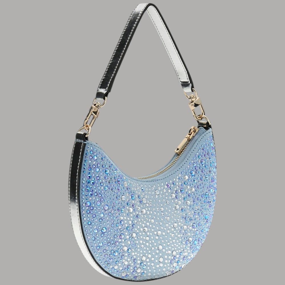 Guess Borsa Hobo Tasmin con Strass e Finiture Dorate Elegante - 12