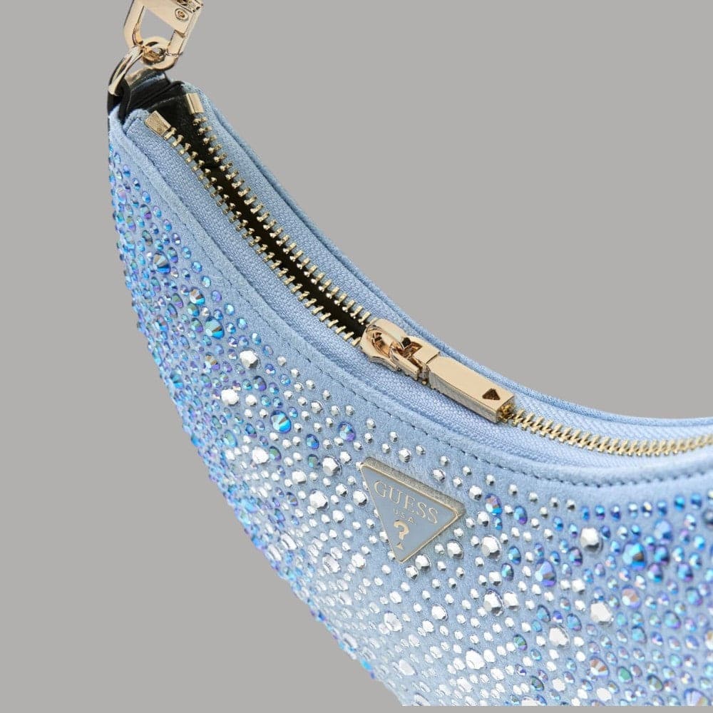 Guess Borsa Hobo Tasmin con Strass e Finiture Dorate Elegante - 13