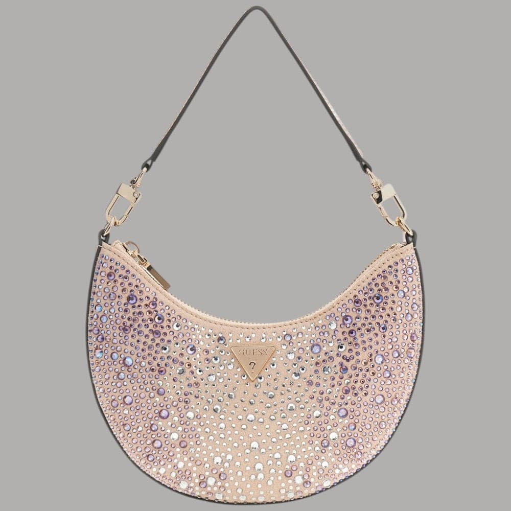 Guess Borsa Hobo Tasmin con Strass e Finiture Dorate Elegante - 14