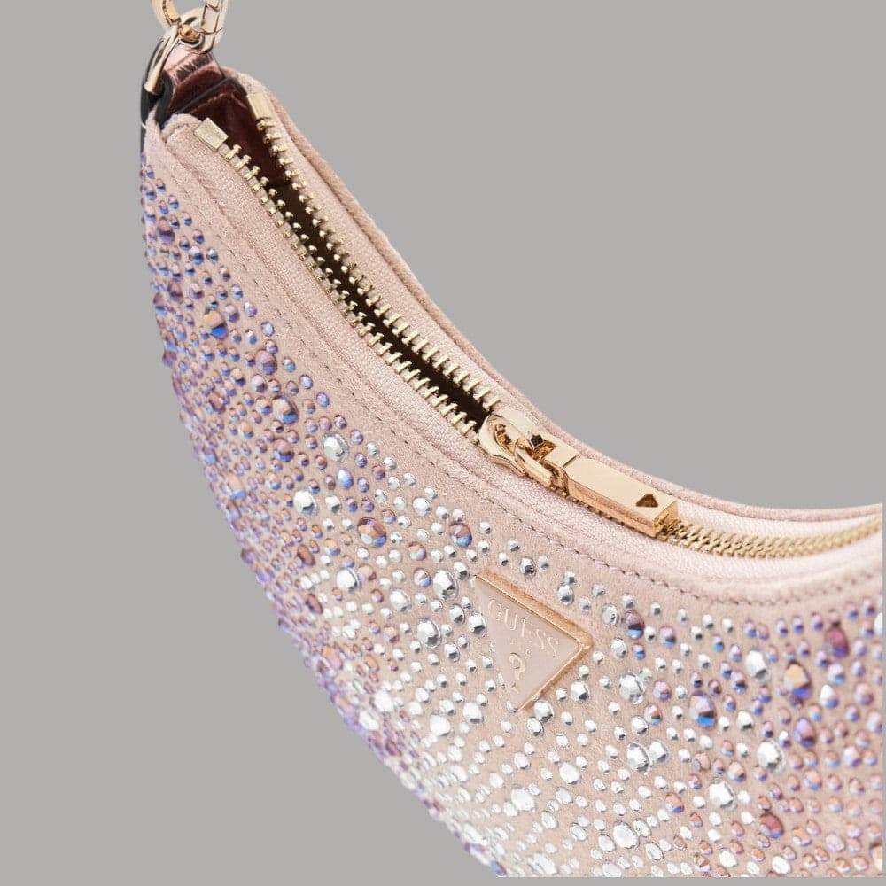 Guess Borsa Hobo Tasmin con Strass e Finiture Dorate Elegante - 17