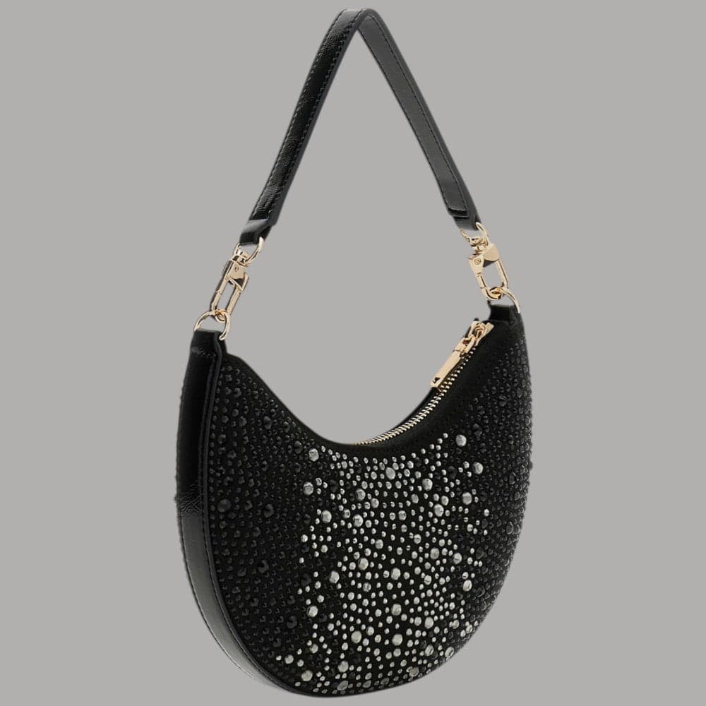 Guess Borsa Hobo Tasmin con Strass e Finiture Dorate Elegante - 3