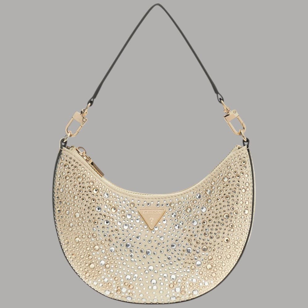 Guess Borsa Hobo Tasmin con Strass e Finiture Dorate Elegante - 5