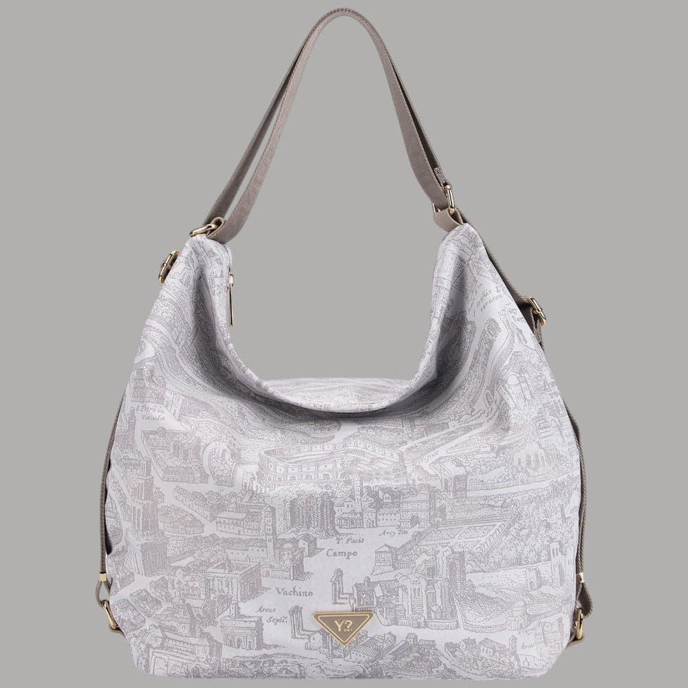 YNot Borsa Zaino Trasformabile Pratica e Chic in PVC e PU Collezione Roma - 7
