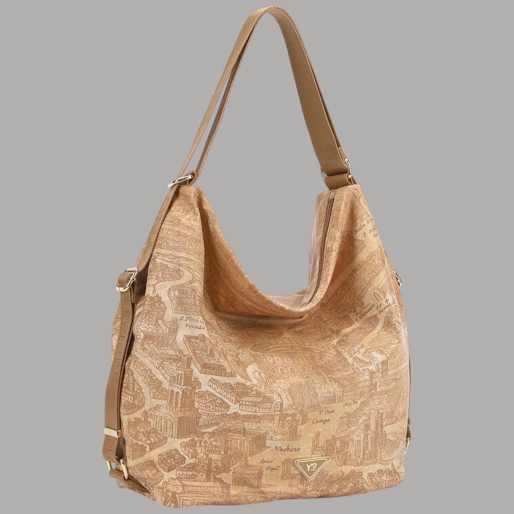 YNot Borsa Zaino Trasformabile Pratica e Chic in PVC e PU Collezione Roma - 5