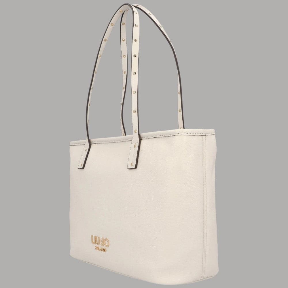 Liu Jo Borsa Shopping Tote con Borchie e Logo Frontale - 4