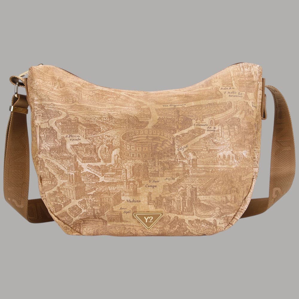 YNot borsa hobo linea GUM Roma in PVC e PU con tracolla regolabile - 4