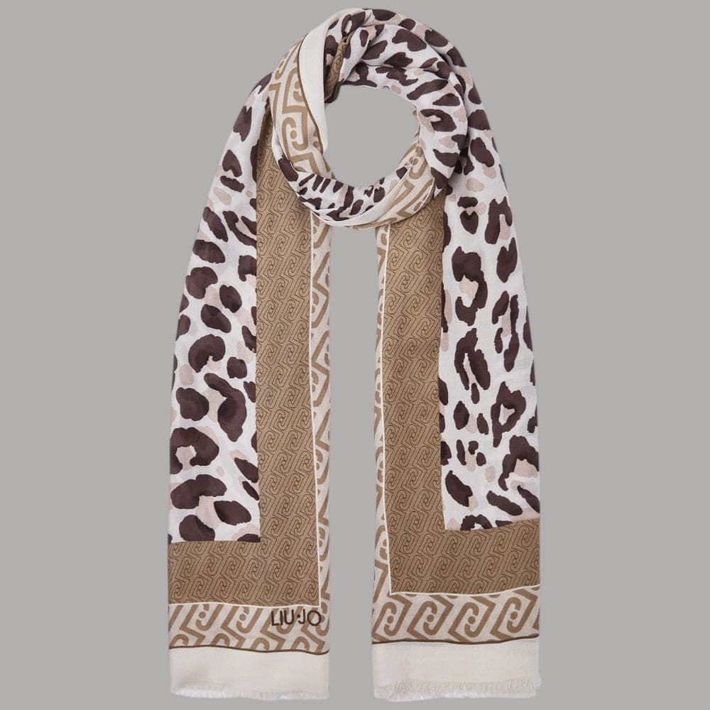 Liu Jo stola animalier modal 90x180 cm con logo elegante - 15