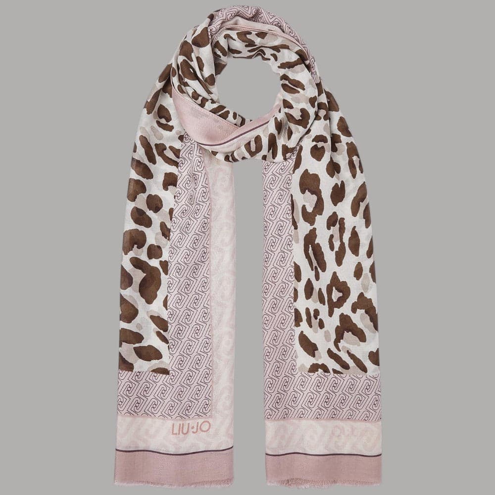 Liu Jo stola animalier modal 90x180 cm con logo elegante - 5