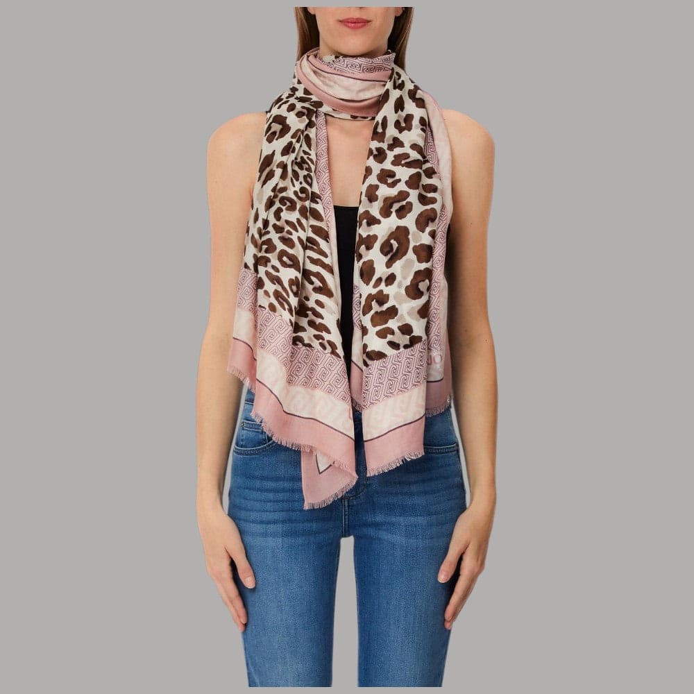 Liu Jo stola animalier modal 90x180 cm con logo elegante - 8
