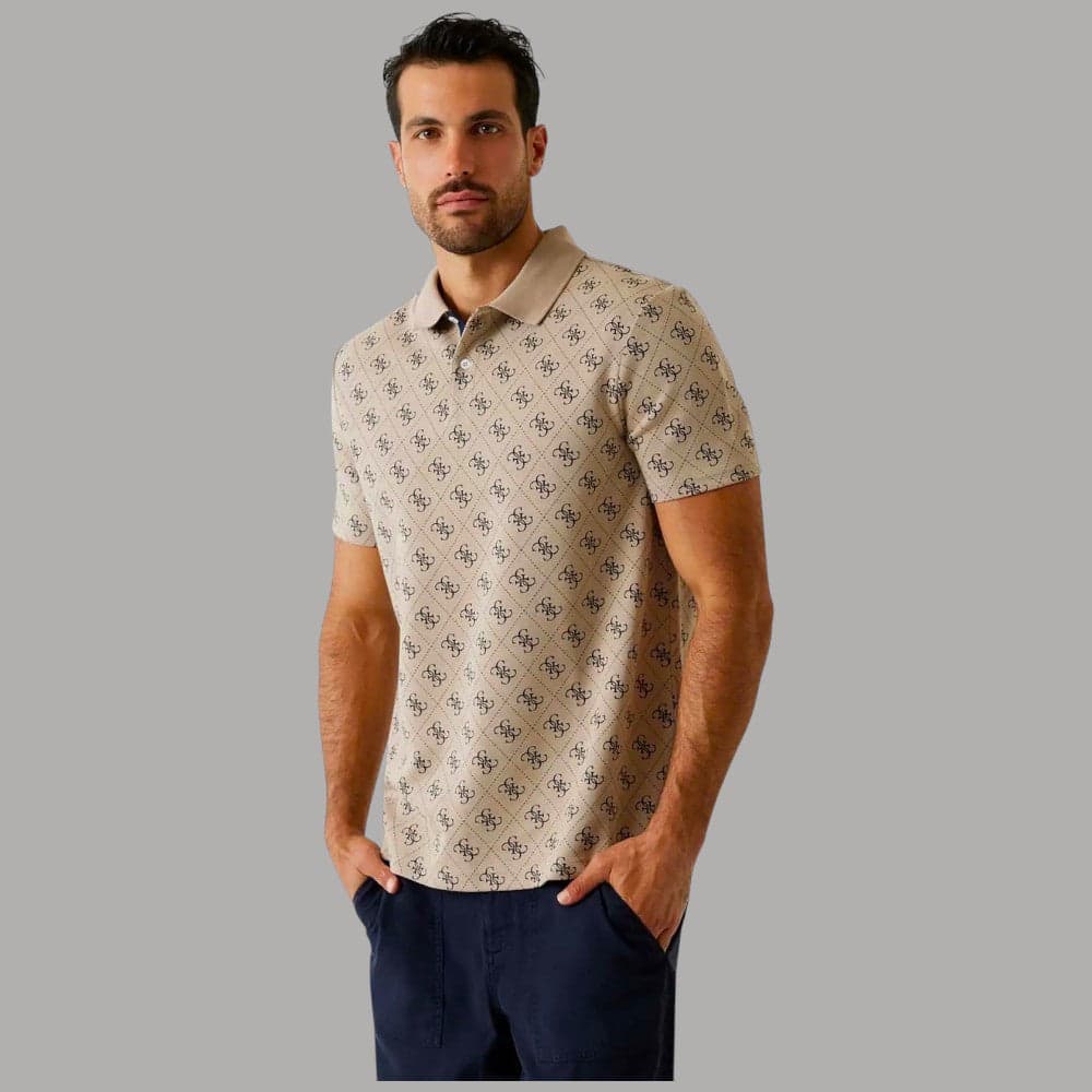 Guess Polo Maglia 4G Logo, Cotone Eco & Poliestere, Vestibilità Regular - 3