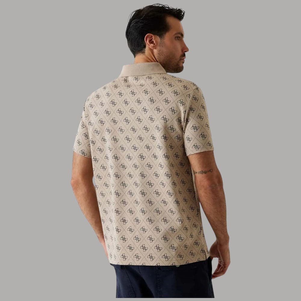 Guess Polo Maglia 4G Logo, Cotone Eco & Poliestere, Vestibilità Regular - 4